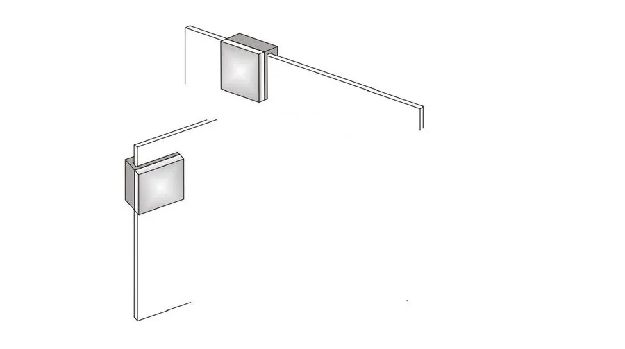 obrazek 3 Kwadratowa lampa Qube do zawieszenia na lustro