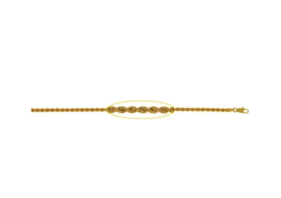 obrazek 1 Włoska Bransoletka ze sznurka o szerokości 4mm. 18,5 cm długości