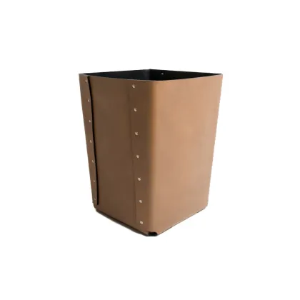 Picture Designer leather waste bin
