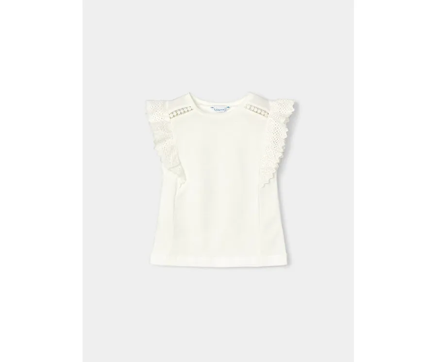 obrazek 1 Mayoral Bluzka 3082 Écru Regular Fit