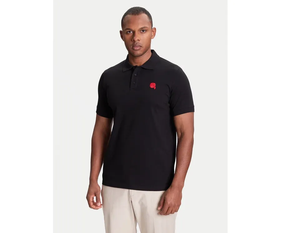 obrazek 1 KARL LAGERFELD Polo 745022 553231 Czarny Regular Fit