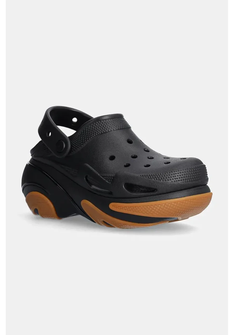 obrazek 1 Crocs klapki Bubble Crush Clog damskie kolor czarny na platformie 210061