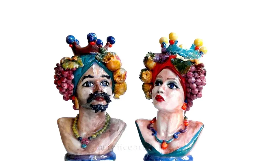 obrazek 3 Ceramiczna głowa boga Hadesa i greckiej bogini