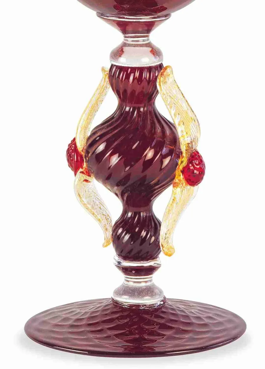 obrazek 3 Designerski wazon z czerwonego dmuchanego szkła murano