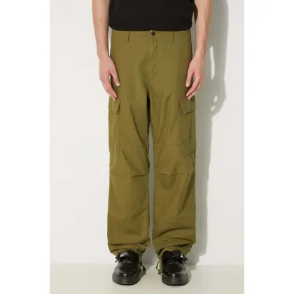 Zdjęcie Carhartt WIP spodnie bawełniane Regular Cargo Pant kolor zielony w fasonie cargo I032467.2BQ02