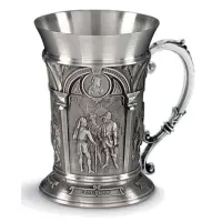 Picture A unique tin mug with a handle, 0.25 l