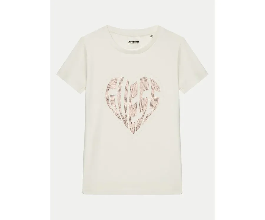 obrazek 1 Guess T-Shirt J5RI46 J1314 Écru Regular Fit