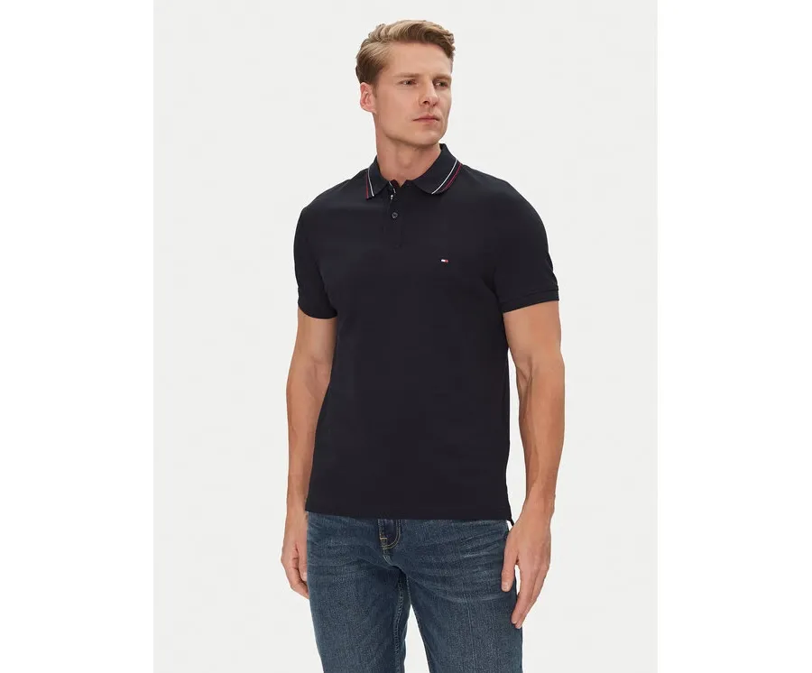 obrazek 1 Tommy Hilfiger Polo Placket Interest MW0MW38459 Granatowy Regular Fit