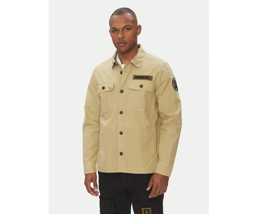obrazek 1 Aeronautica Militare Kurtka przejściowa 251AC032CT3505 Beżowy Regular Fit
