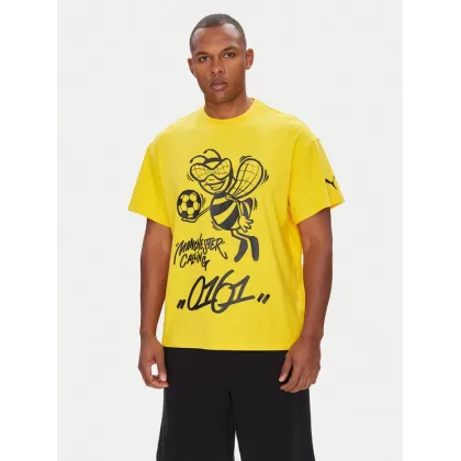 Zdjęcie Puma T-Shirt CWC Hoops x Man City 631696 Żółty Regular Fit