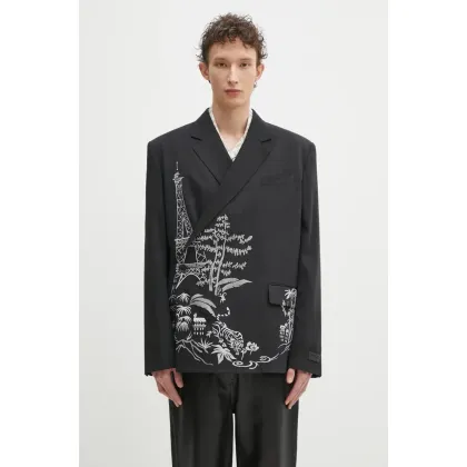 Zdjęcie Kenzo marynarka z domieszką wełny męska kolor czarny FF55VE1429RI.99