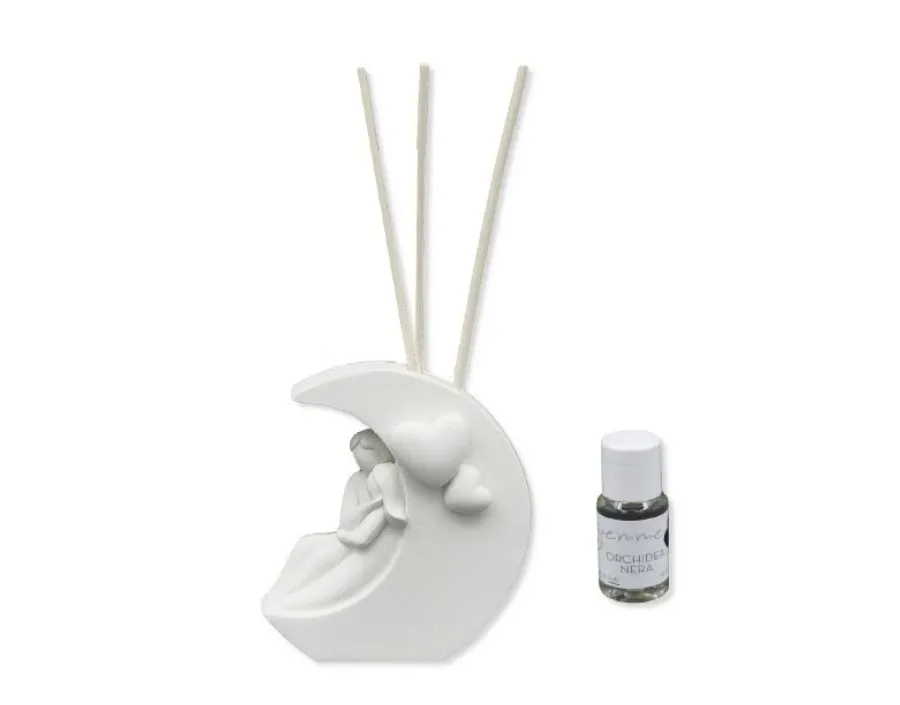 obrazek 1 Dyfuzor w kształcie Księżyca z parą oraz perfumy czarna orchidea 15 ml