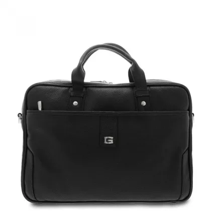 Zdjęcie Luksusowa czarna teczka ze skóry - Giudi