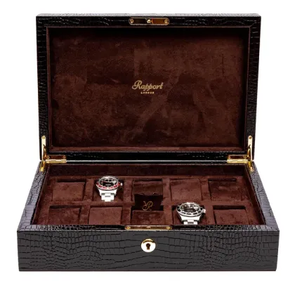 Picture Brown Collector Box L265 for 10 watches - as a gift!