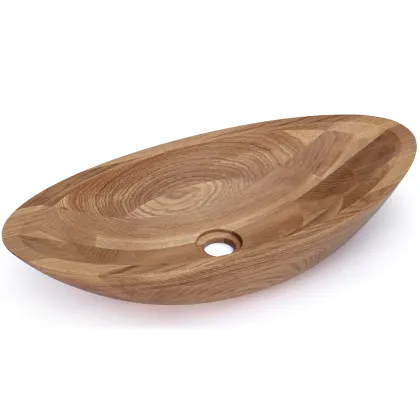 Zdjęcie Nowoczesna umywalka 50 cm ORION, dąb, lakier błyszczący, naturalny