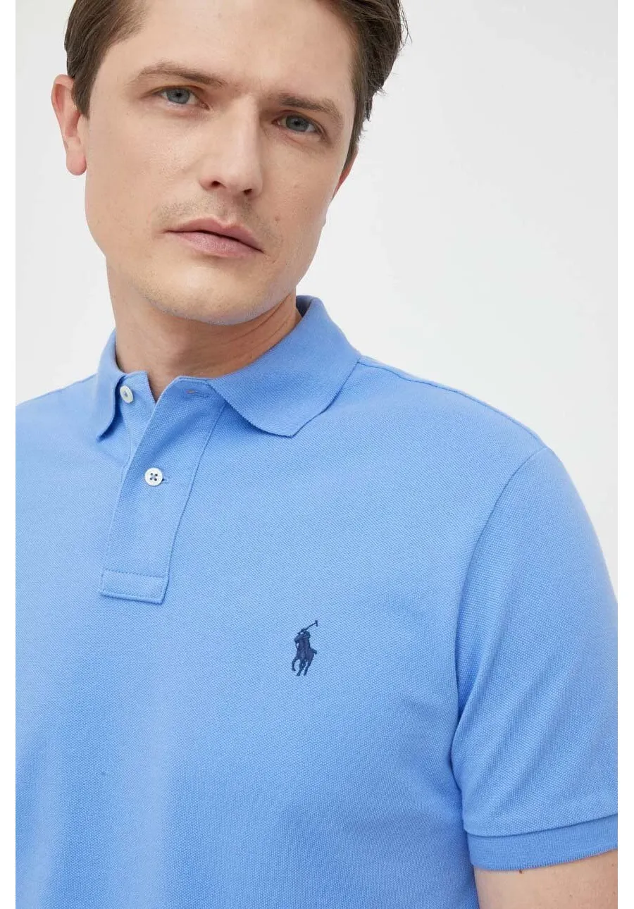 obrazek 1 Polo Ralph Lauren polo bawełniane kolor niebieski gładki