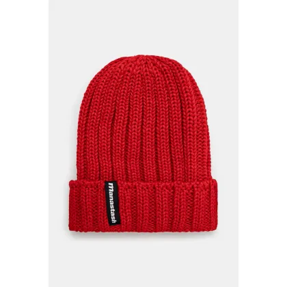 Zdjęcie Manastash czapka 90'S Logo Beanie Ii kolor czerwony z grubej dzianiny 7923974005