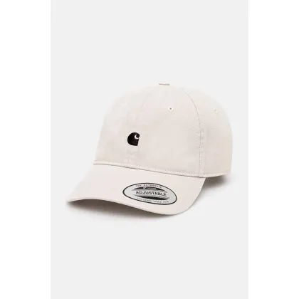 Zdjęcie Carhartt WIP czapka z daszkiem bawełniana Madison Logo Cap kolor beżowy z aplikacją I023750.2DUXX