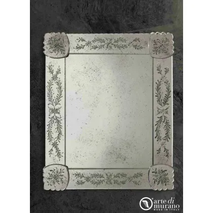 Zdjęcie Eleganckie weneckie lustro ze szkła Murano