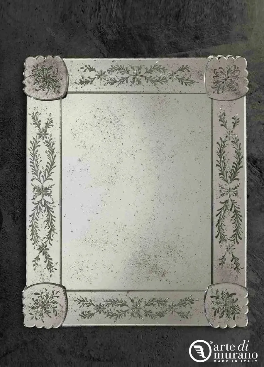 obrazek 1 Eleganckie weneckie lustro ze szkła Murano