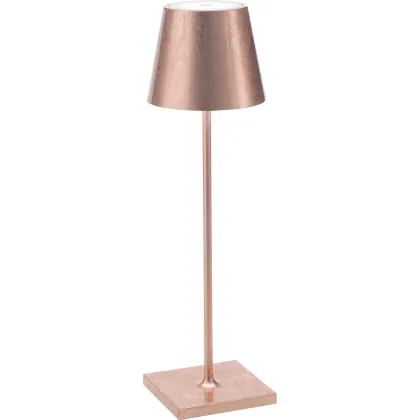 Zdjęcie Piękna lampa stołowa w kolorze miedzianym