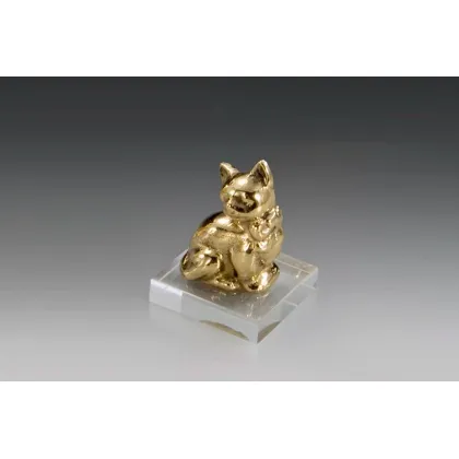 Zdjęcie Figurka kota z brązu