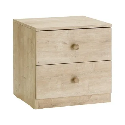 Zdjęcie Stylowa szafka nocna w kolorystyce jasnego drewna do pokoju młodzieżowego - Cilek