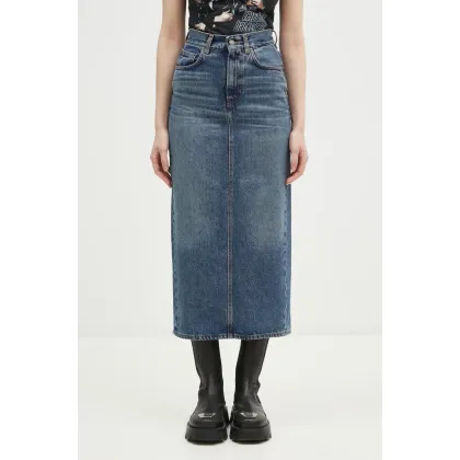 Zdjęcie Fiorucci spódnica jeansowa bawełniana Denim Midi kolor granatowy midi ołówkowa W01FPDSK176DN01DN02