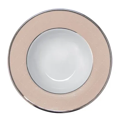 Zdjęcie Stylowy porcelanowy talerz Ethereal Moka do zupy