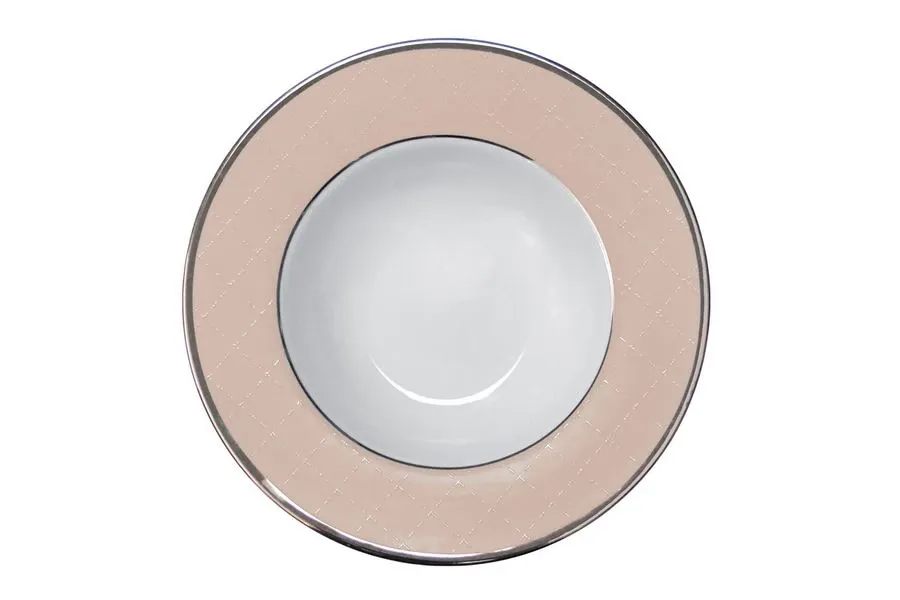 obrazek 1 Stylowy porcelanowy talerz Ethereal Moka do zupy
