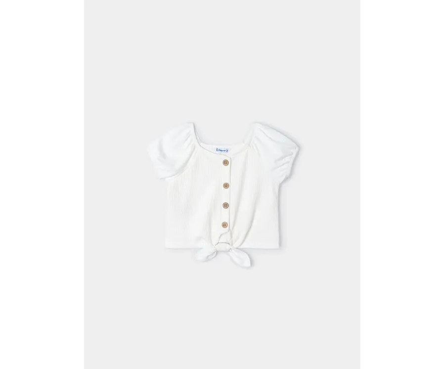 obrazek 1 Mayoral Bluzka 3086 Écru Slim Fit