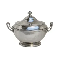 Picture Beautiful decorative pewter vase - cm 22 x 22