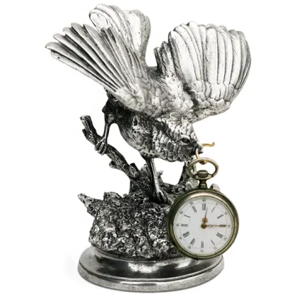 Picture An original clock for an office or study with a figure of a bird