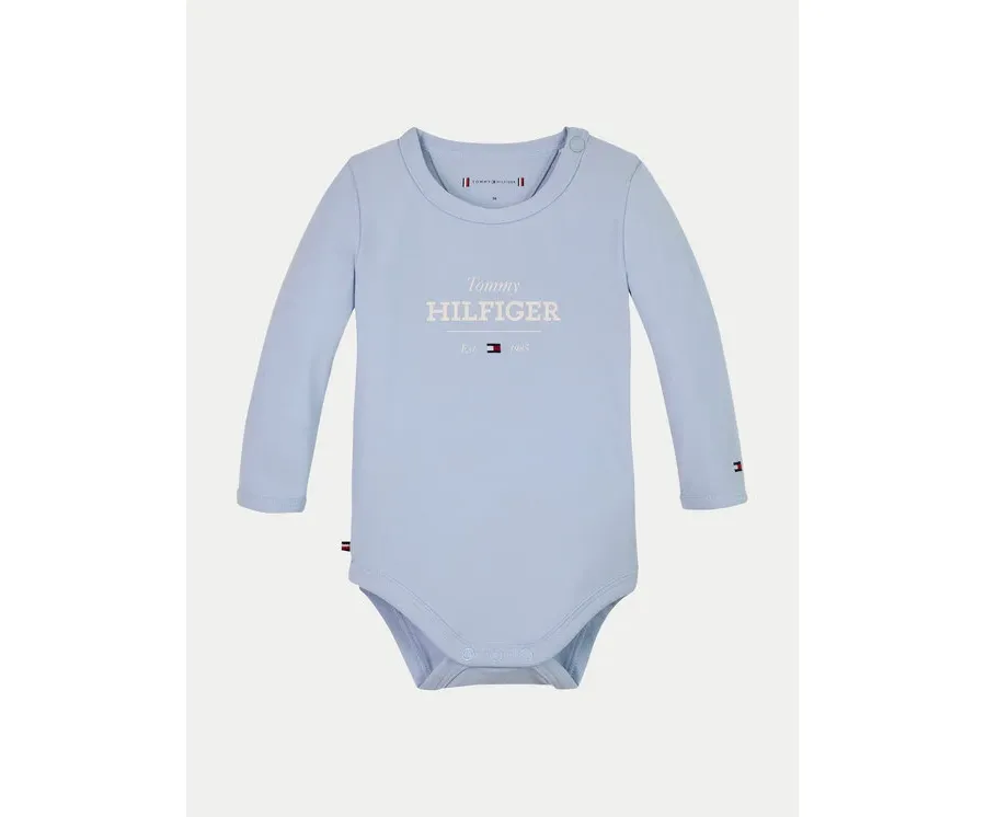 obrazek 1 Tommy Hilfiger Body dziecięce Monotype Logo KN0KN01974 Błękitny