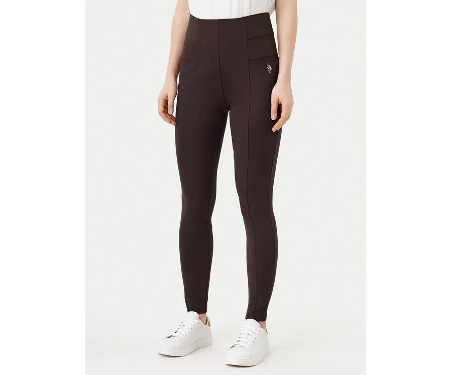 obrazek 1 U.S. Polo Assn. Legginsy WUP0053 Brązowy Slim Fit