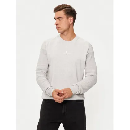 Zdjęcie Calvin Klein Jeans Sweter Monologo J30J325671 Szary Regular Fit
