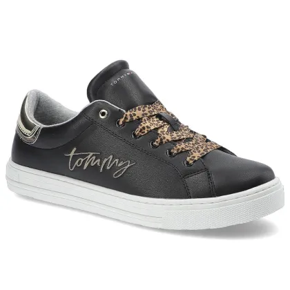 Zdjęcie Czarne Sneakersy Tommy Hilfiger Damskie Modne Buty