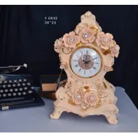 Zdjęcie Ręcznie wykonany zegar ceramiczny w stylu barokowym na biurko