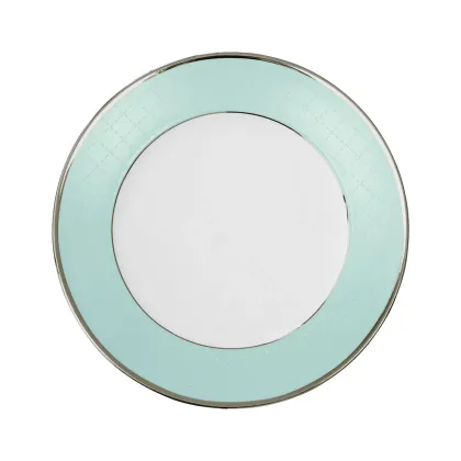 Zdjęcie Piękny porcelanowy talerz serwisowy z kolekcji Ethereal Blue - Porcel