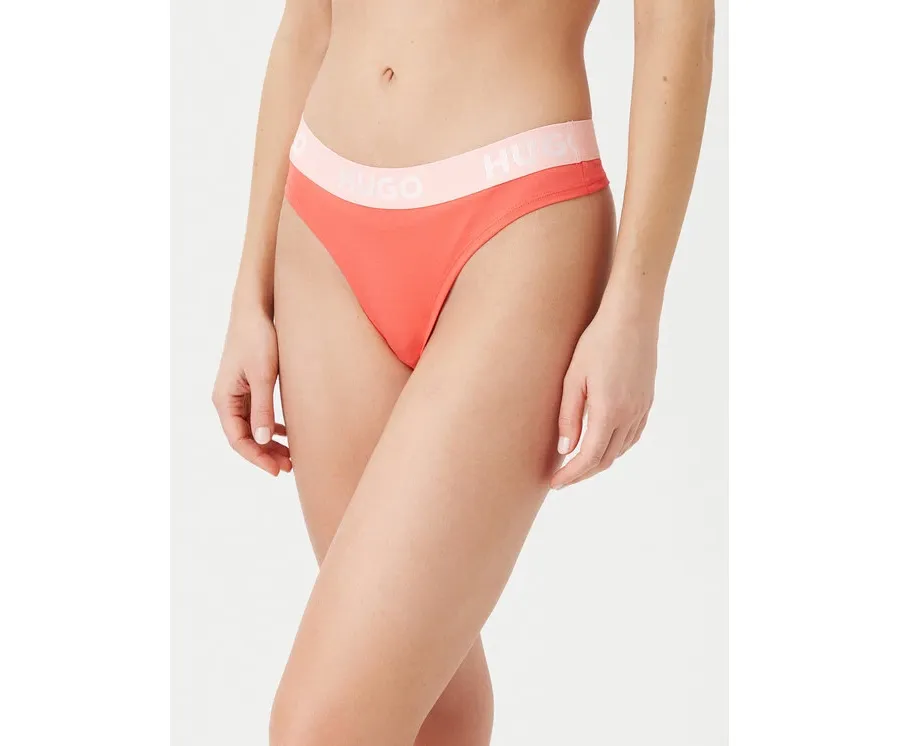 obrazek 1 HUGO Stringi Sporty Logo 50480166 Czerwony