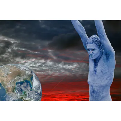 Zdjęcie Fotografia kolekcjonerska - Szczepan Kurzeja - Blue God - 30 cm x 45 cm