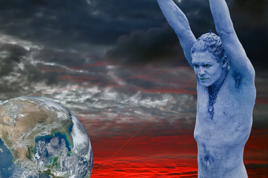 obrazek 1 Fotografia kolekcjonerska - Szczepan Kurzeja - Blue God - 30 cm x 45 cm