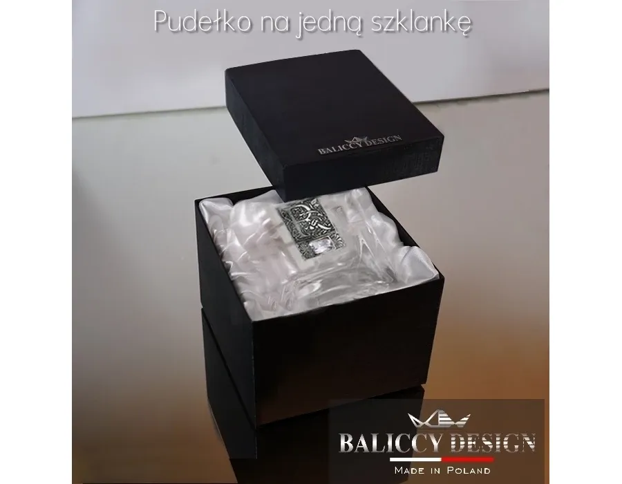 obrazek 3 Szklanka do whisky dla konesera z kryształem fasetowanym i inicjałami