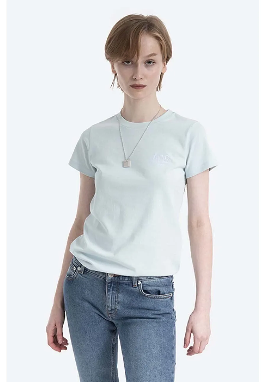obrazek 1 A.P.C. t-shirt bawełniany Denise kolor zielony