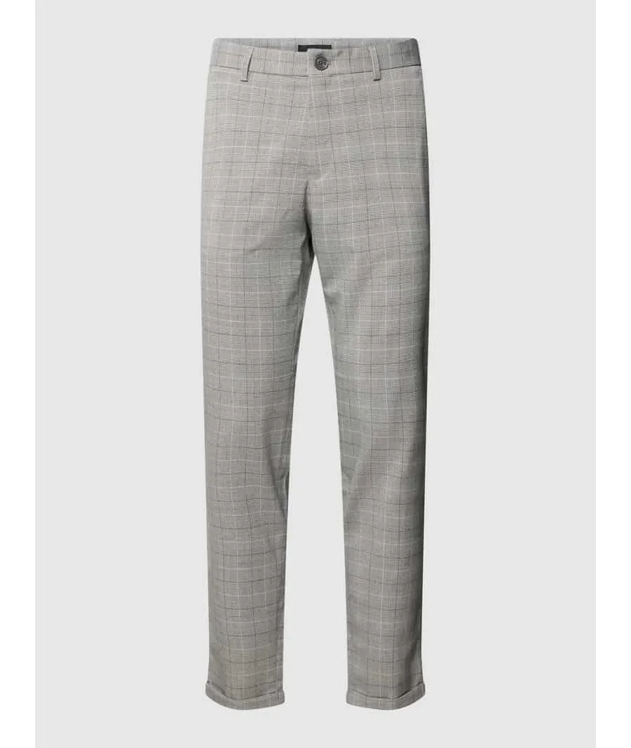 obrazek 1 Chinosy ze wzorem w kratę glencheck model ‘MAliam Pant’