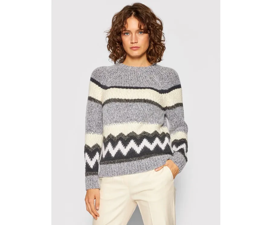 obrazek 1 Peserico Sweter S99196F03 9018R Szary Regular Fit