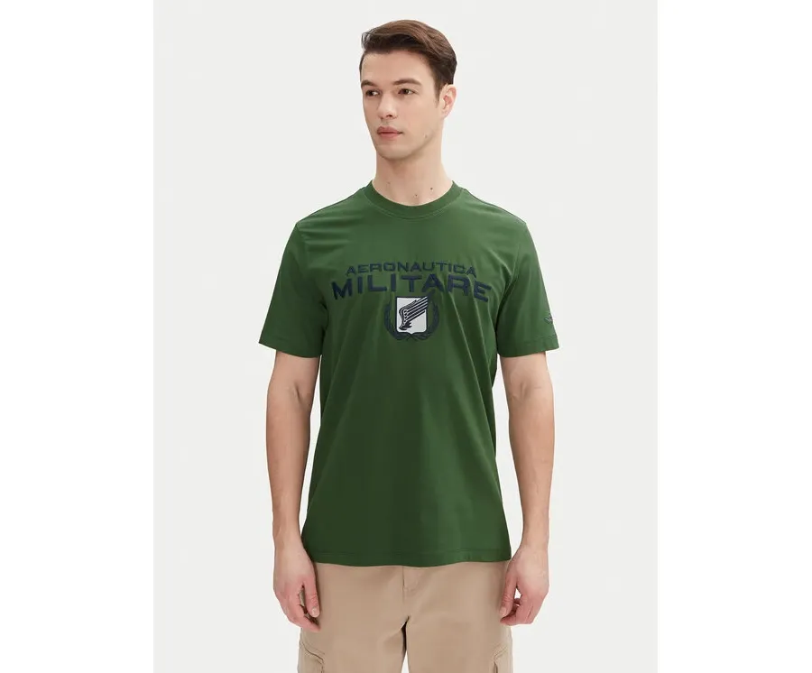 obrazek 1 Aeronautica Militare T-Shirt 251TS2379J674 Zielony Regular Fit