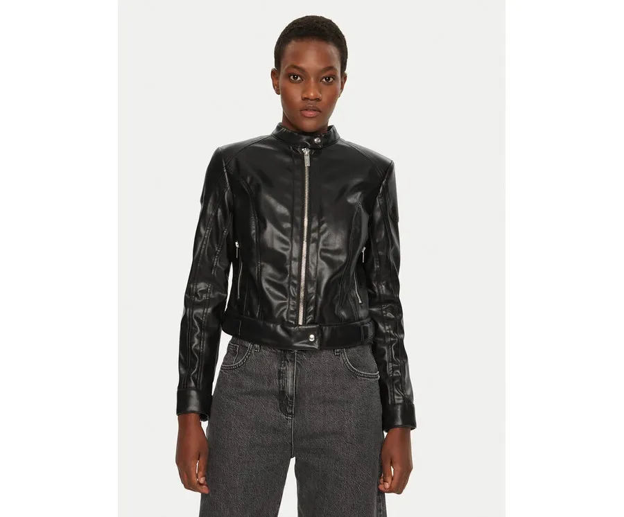 obrazek 1 Marciano Guess Kurtka skórzana 5RGL12 7255A Czarny Regular Fit