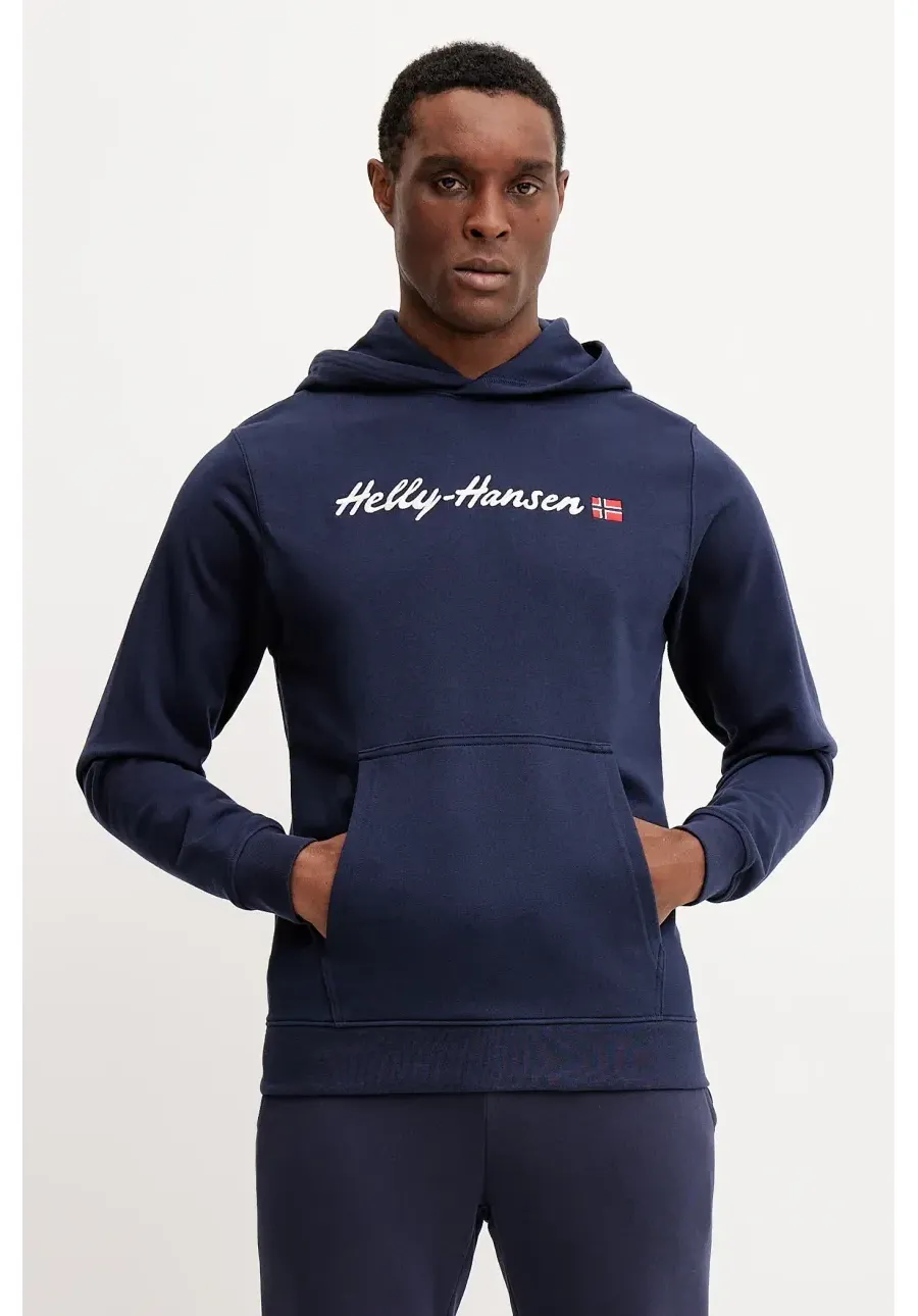 obrazek 1 Helly Hansen bluza męska kolor granatowy z kapturem z aplikacją