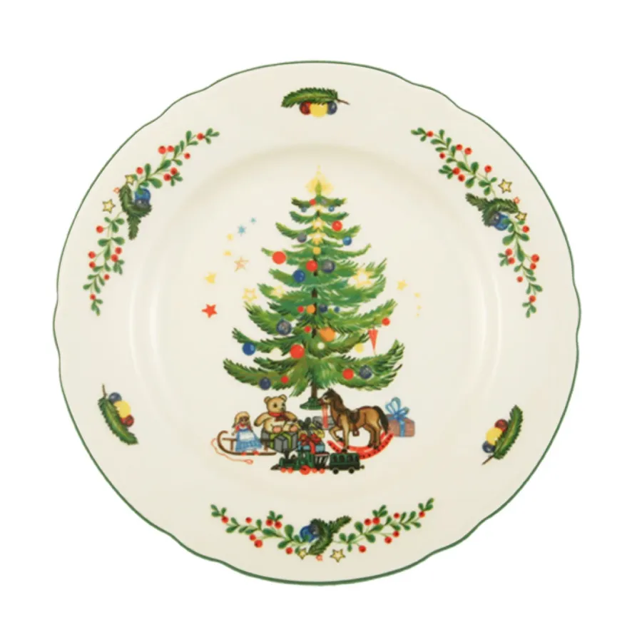 obrazek 1 Okrągły porcelanowy talerz na chleb 17 cm zdobiony świątecznym motywem - Seltmann Weiden